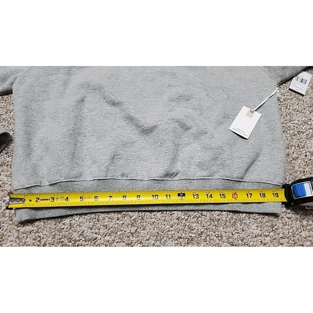 Good American Gray Crewneck Sweatshirt with White Logo NWT - Picture 9 of 16